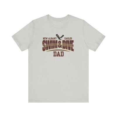 Men's Swim & Dive Dual Tone Eagles Effect Dad Graphic Short Sleeve Soft Tee