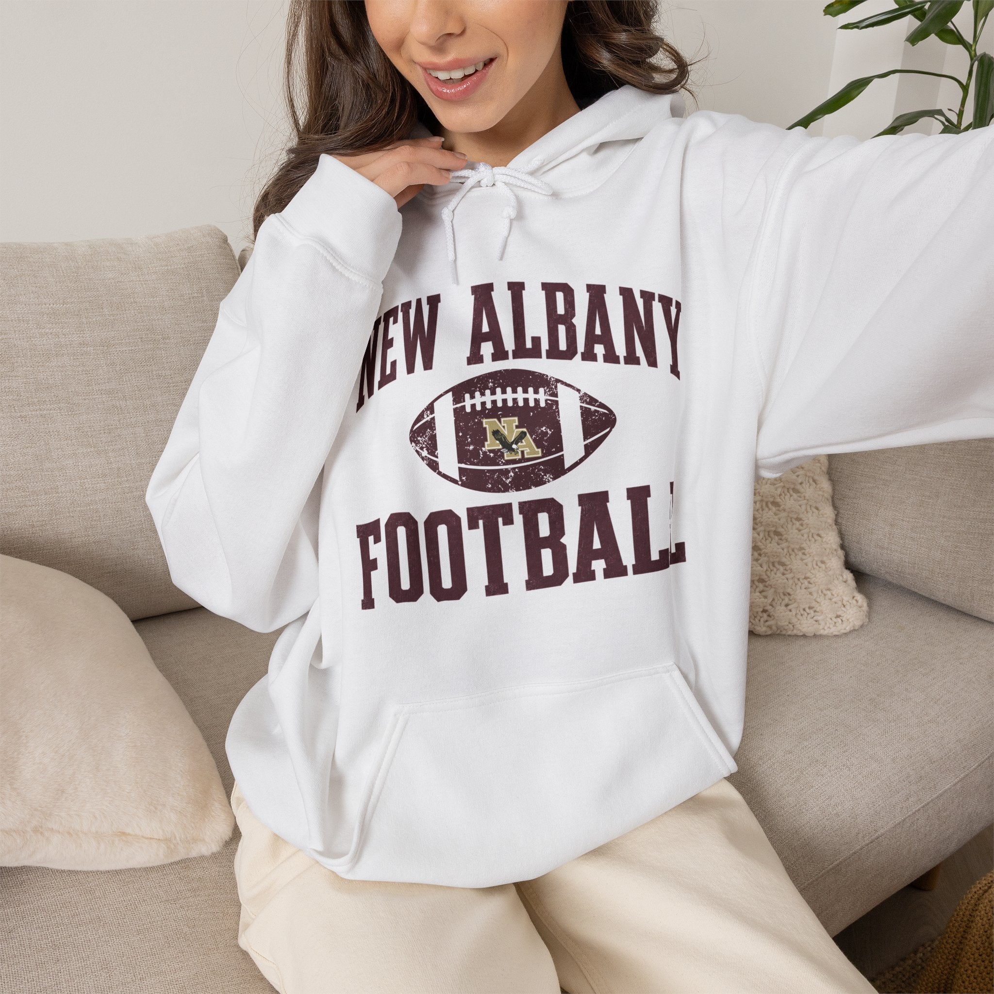 Adult Unisex New Albany Football Pride Graphic Hoodie