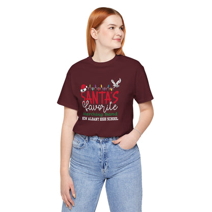 Adult Unisex Santa's Favorite Marching Band Graphic Short Sleeve Soft Tee
