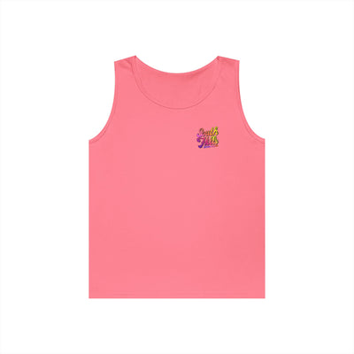 Adult Unisex South Hills Swim Club Sunset Script Graphic Tank