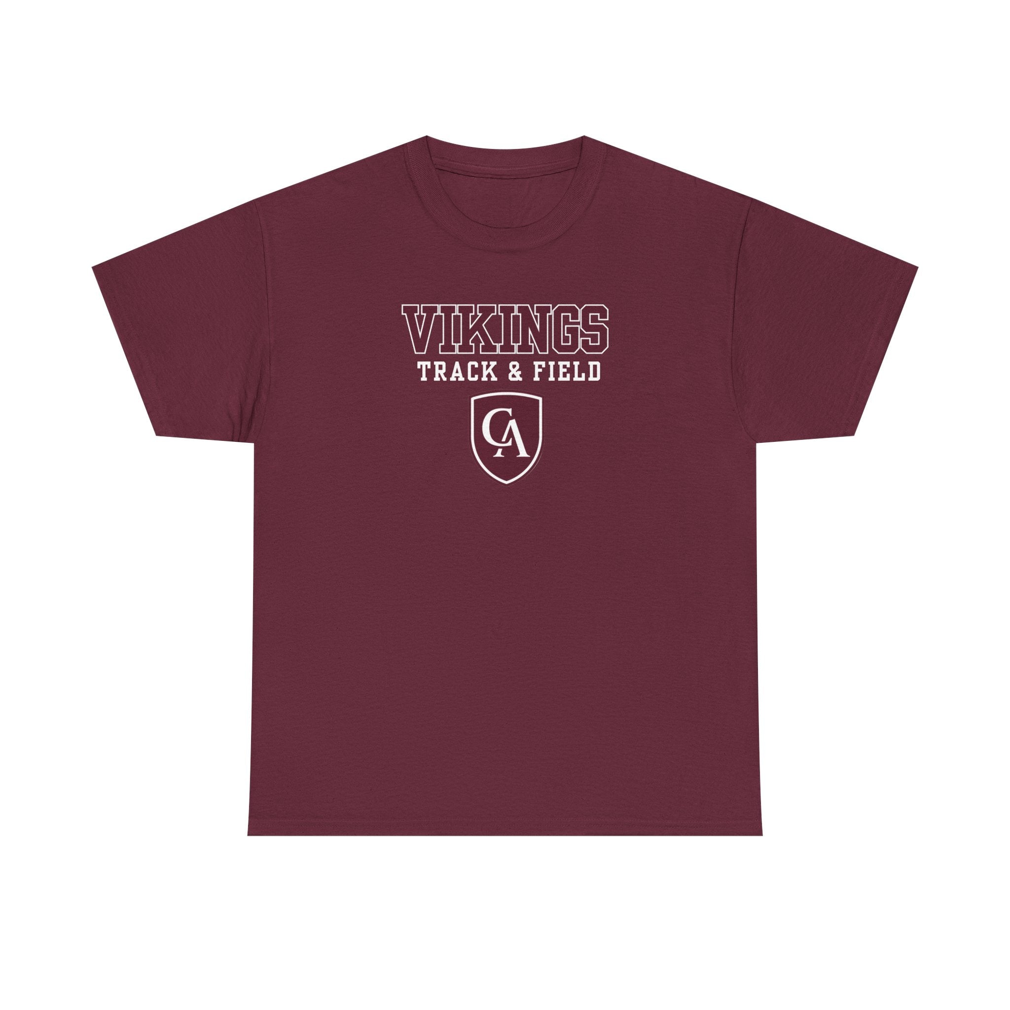 Adult Unisex Columbus Academy Vikings Track & Field Graphic Short Sleeve Gildan Heavy Tee
