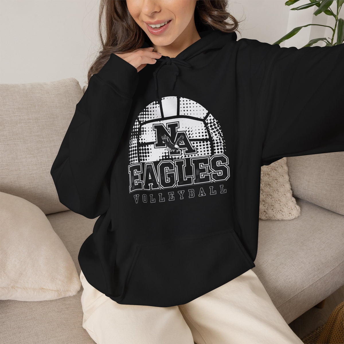 Adult UnisexNew Albany Eagles Spike it Graphic Hoodie