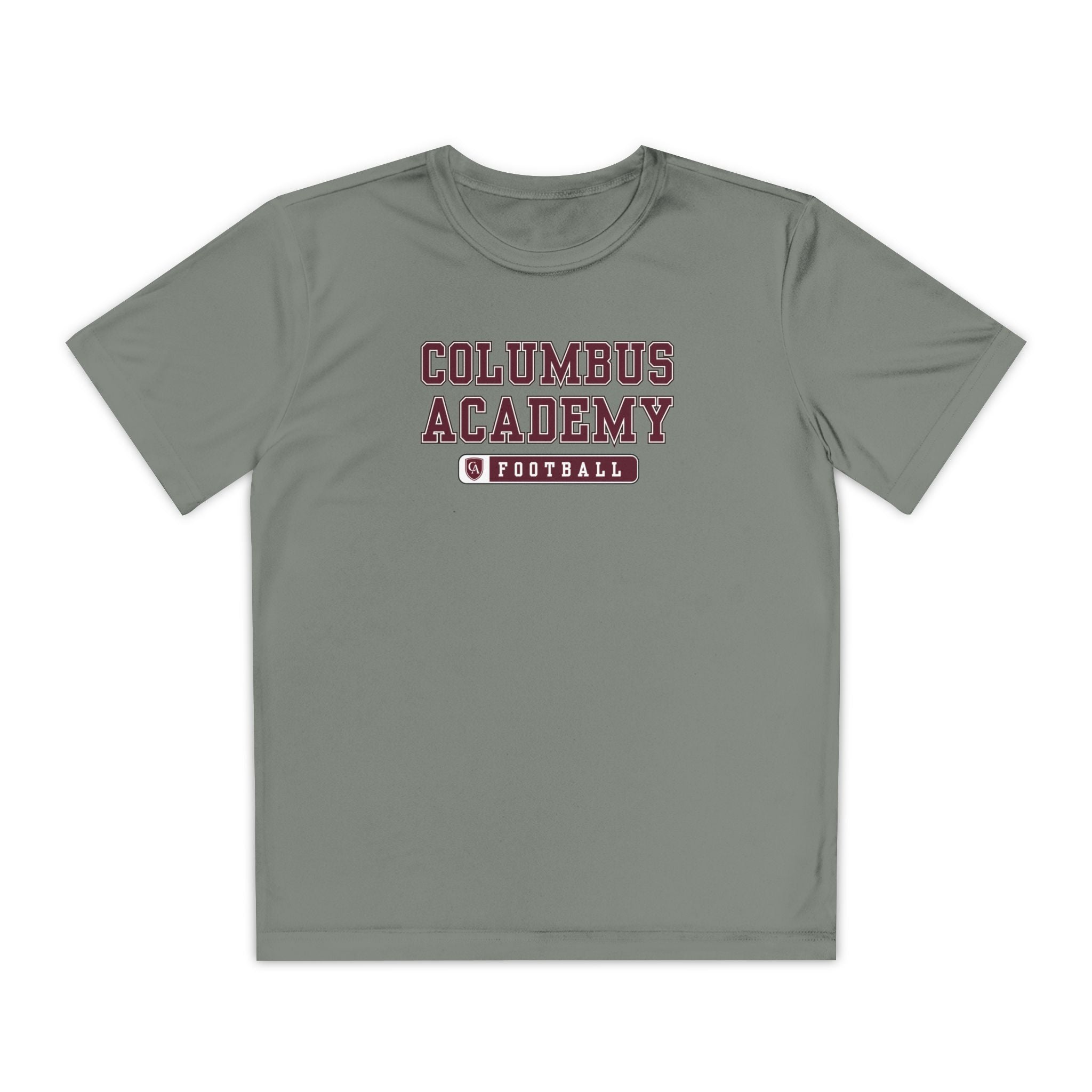 Youth Columbus Academy Football Graphic Sport-Tek Competitor Performance Tee