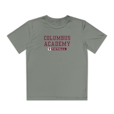 Youth Columbus Academy Football Graphic Sport-Tek Competitor Performance Tee