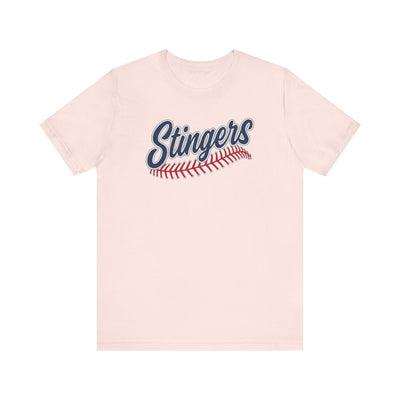 Adult Unisex Stingers Softball Stitches Graphic Short Sleeve Bella + Canvas Soft Tee