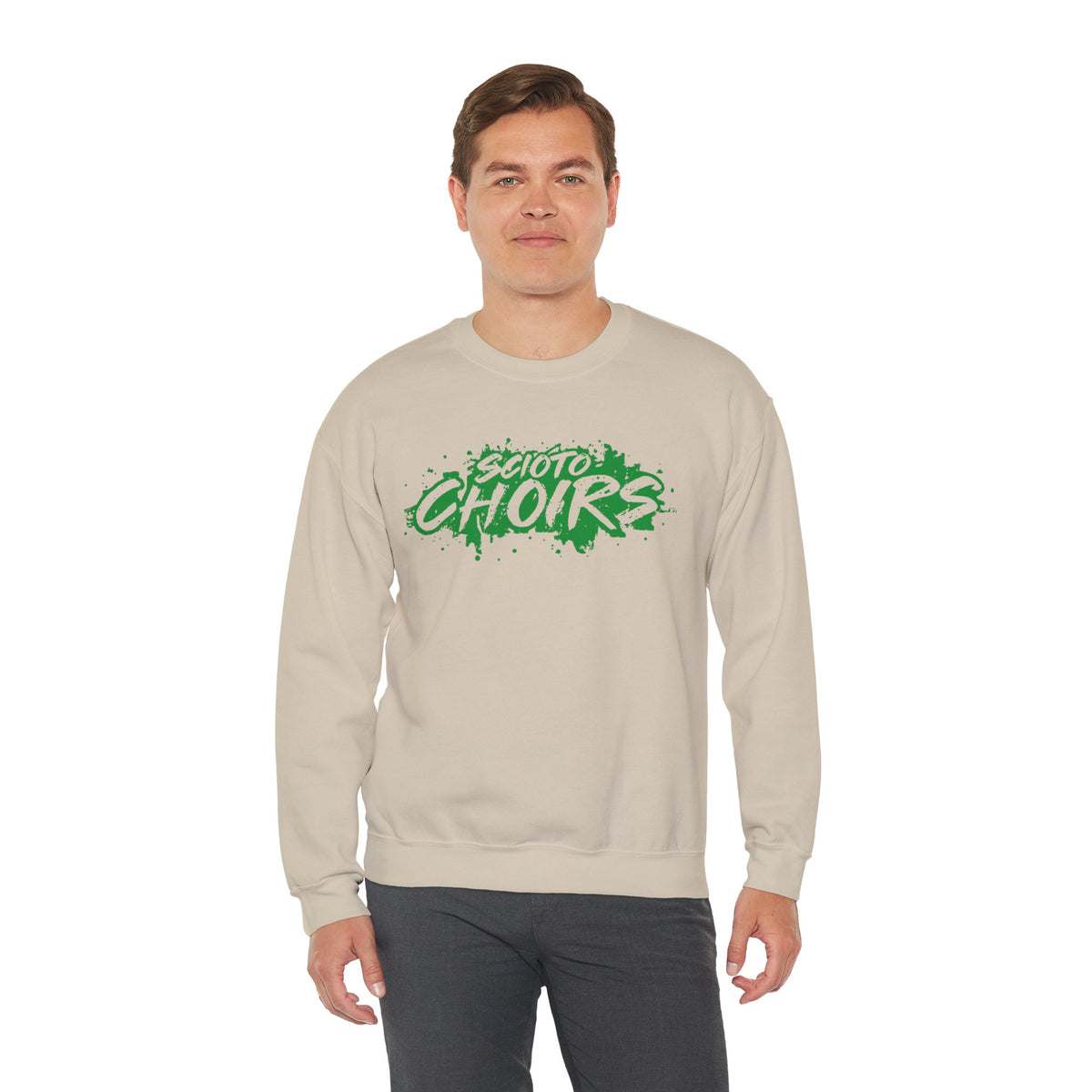 Adult Unisex Dublin Scioto Choirs Paint Splatter Graphic Sweatshirt