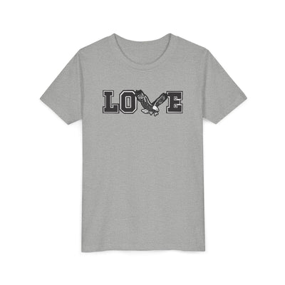 Youth Eagles Love Graphic Short Sleeve Soft Tee
