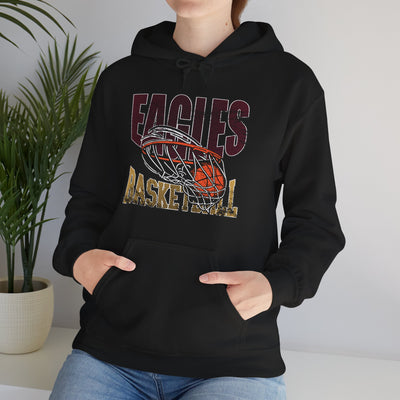 Adult Unisex Eagles Swish Distressed Basketball Graphic Hoodie