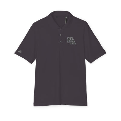 Adult Unisex Adidas Performance Polo with Classic Black Logo Embroidery