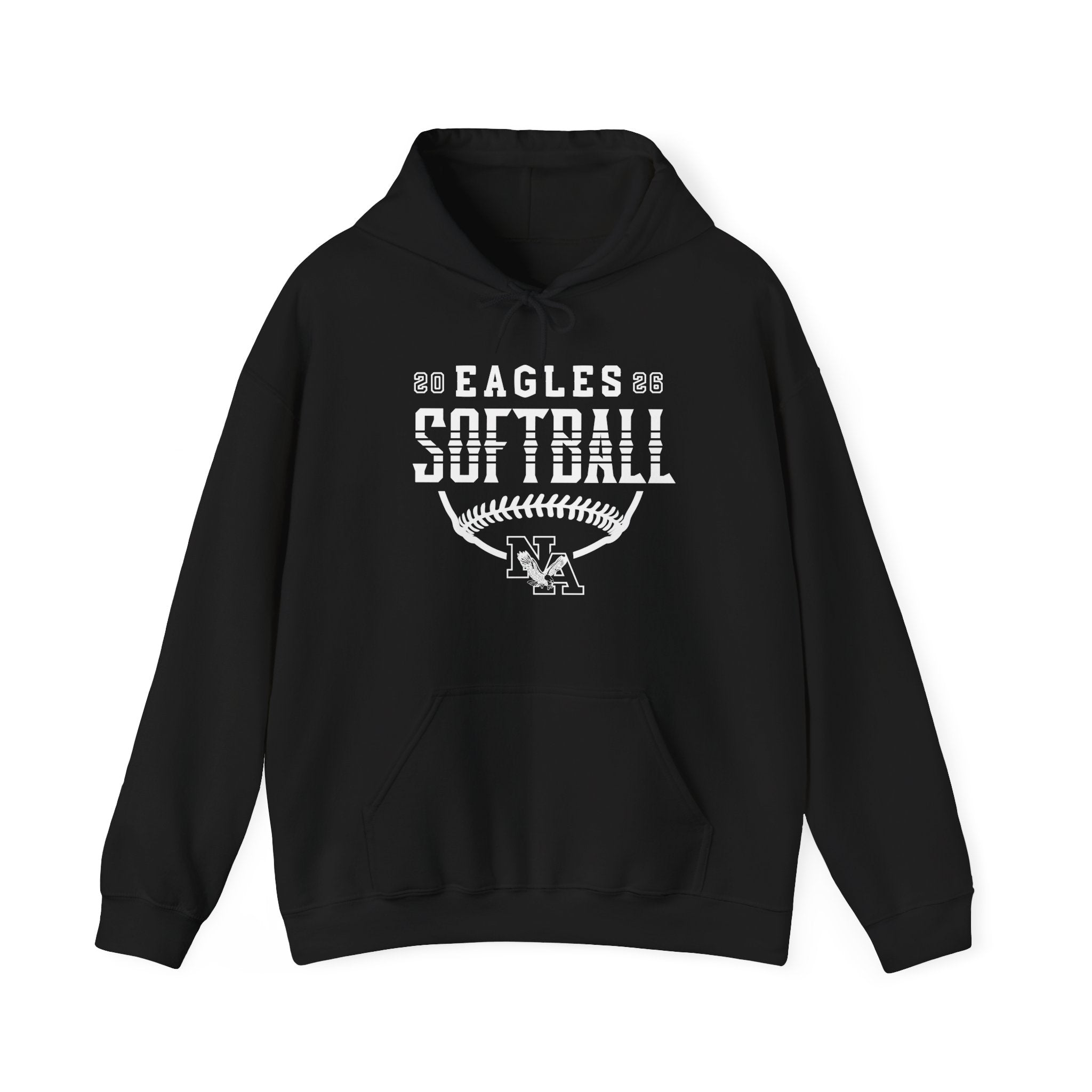Adult Unisex New Albany Eagles Softball Strong Striped Graphic  Hoodie