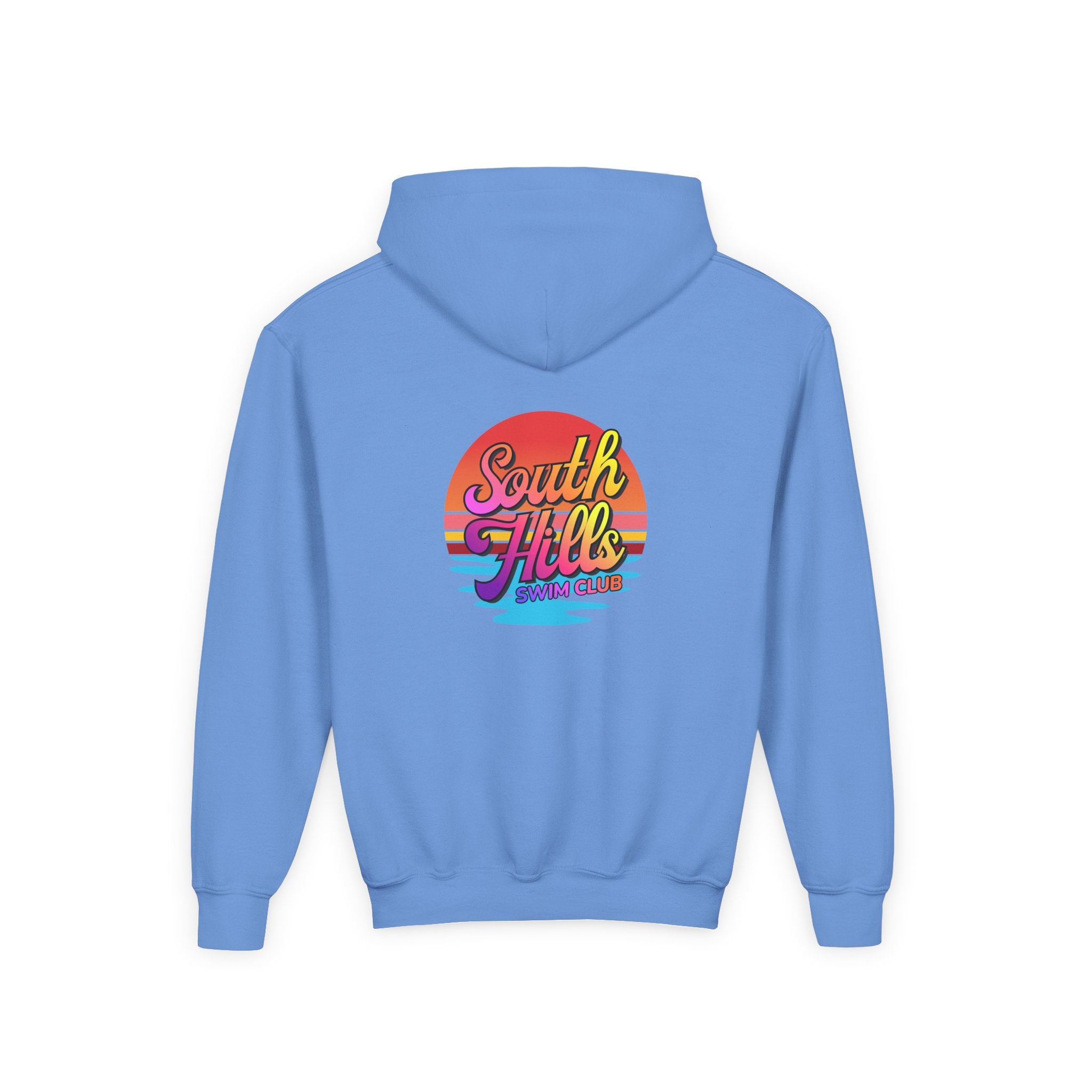 Youth South Hills Swim Club Sunset Script Graphic Hoodie