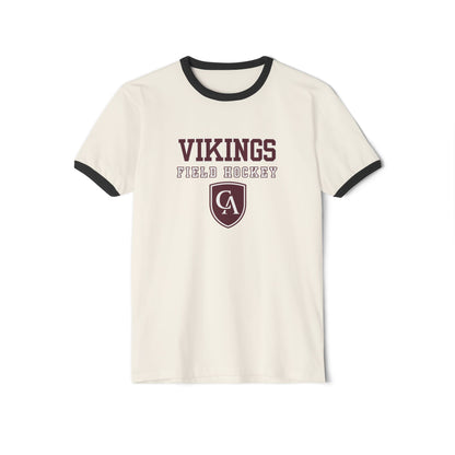 Adult Unisex Columbus Academy Vikings Field Hockey Graphic Short Sleeve Ringer Tee