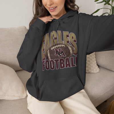 Adult Unisex New Albany First-Down Distressed Football Graphic Hoodie