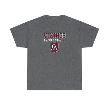 Adult Unisex Columbus Academy Vikings Basketball Graphic Short Sleeve Gildan Heavy Tee
