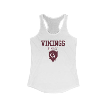 Women's Columbus Academy Vikings Golf Graphic Next Level Racerback Tank
