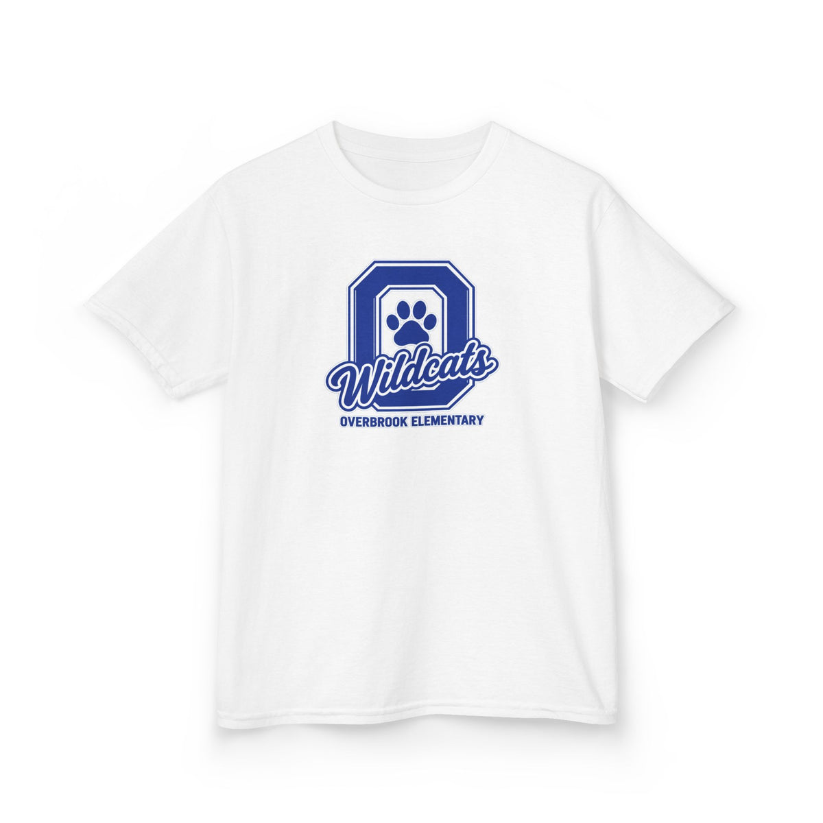Overbrook Elementary Wildcats Block Letter Graphic Gildan Classic Tee