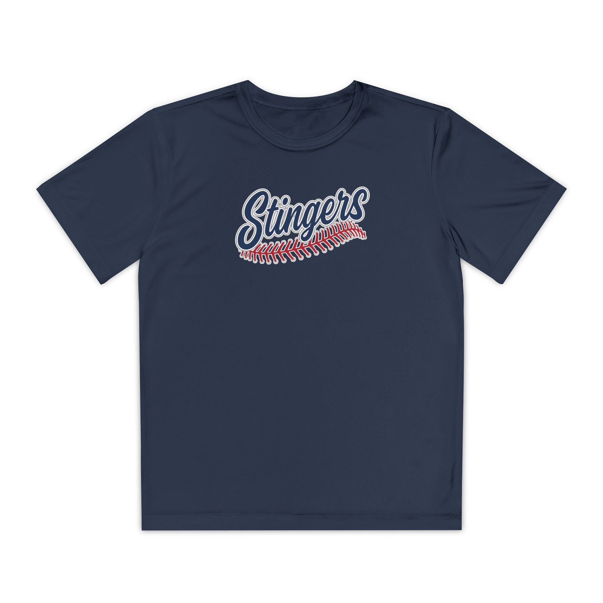 Youth Stingers Softball Stitches Graphic Sport-Tek Competitor Performance Tee