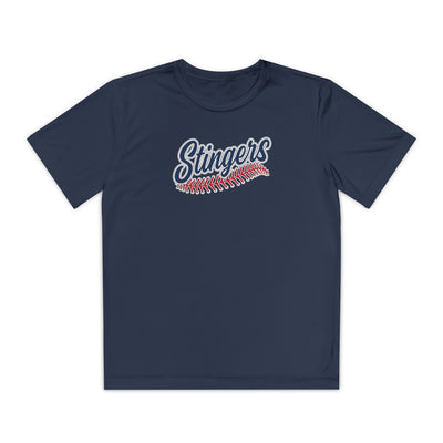 Youth Stingers Softball Stitches Graphic Sport-Tek Competitor Performance Tee