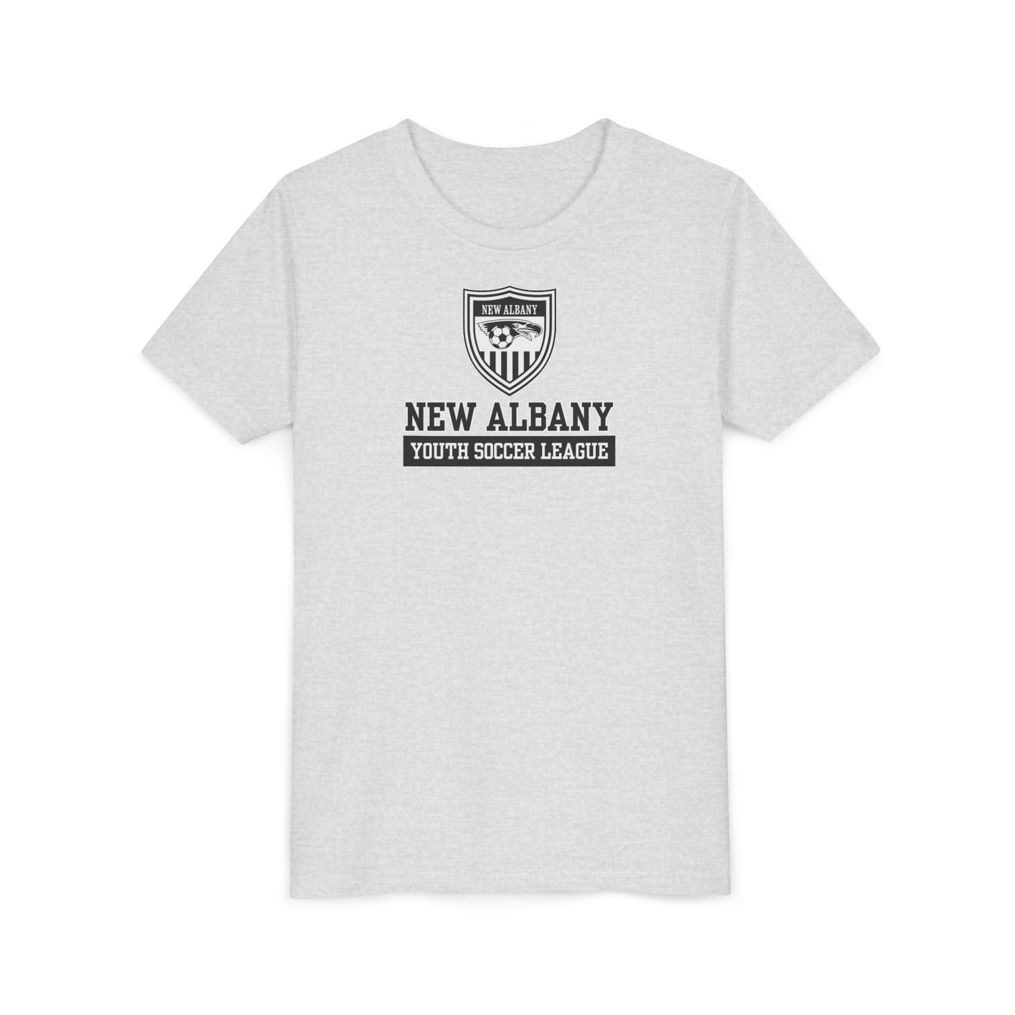 Youth New Albany Youth Soccer League Game Day Graphic Short Sleeve Bella + Canvas Soft Tee