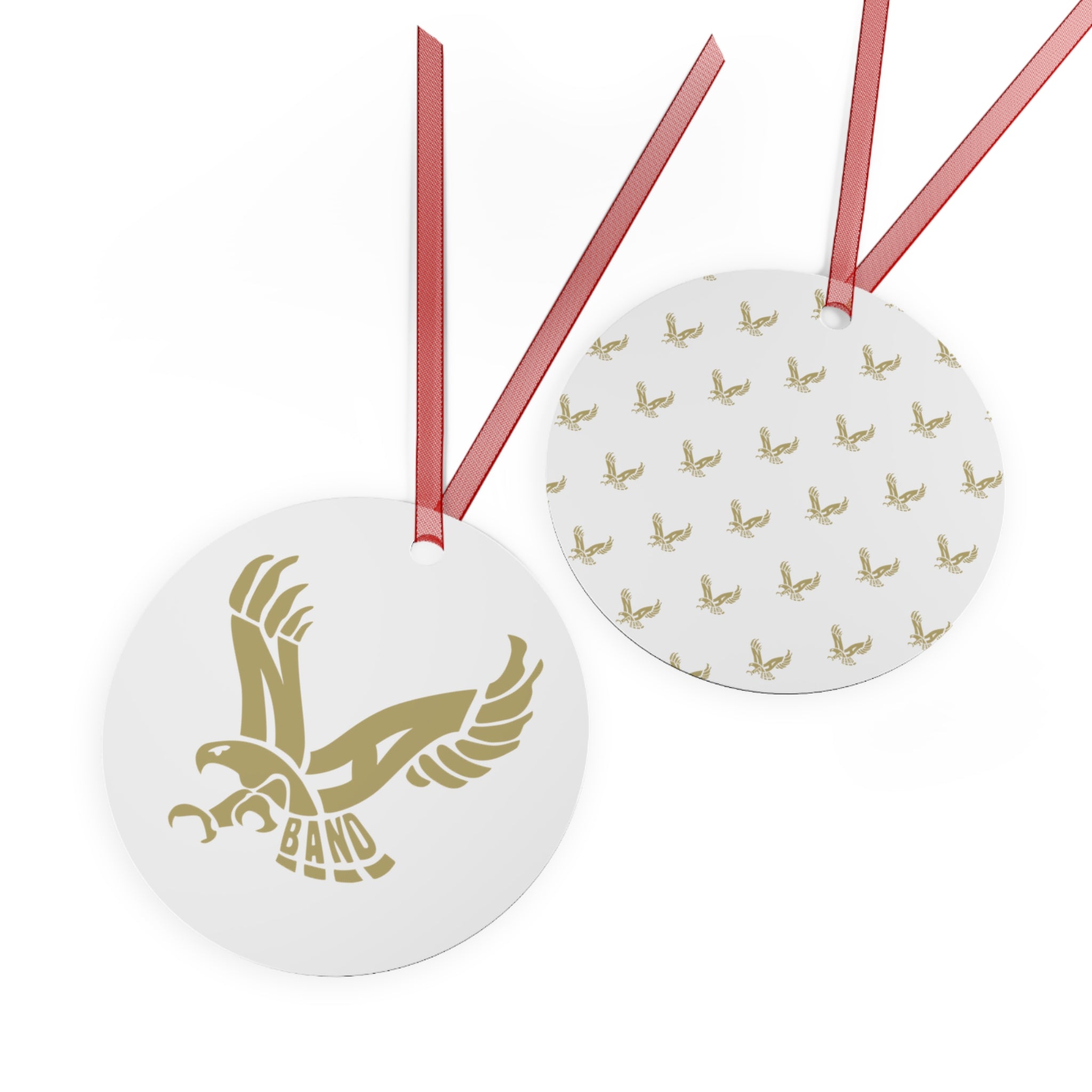 Band Eagle Double-Sided Print Metal Ornament