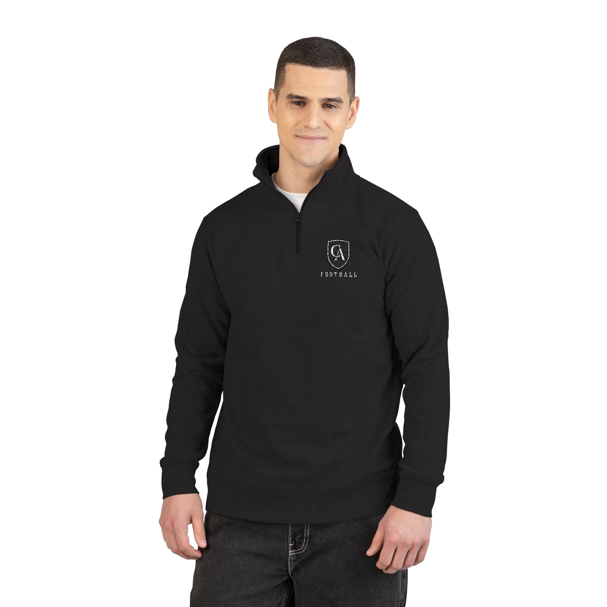 Adult Unisex Columbus Academy Football Embroidered Fleece Quarter-Zip Pullover