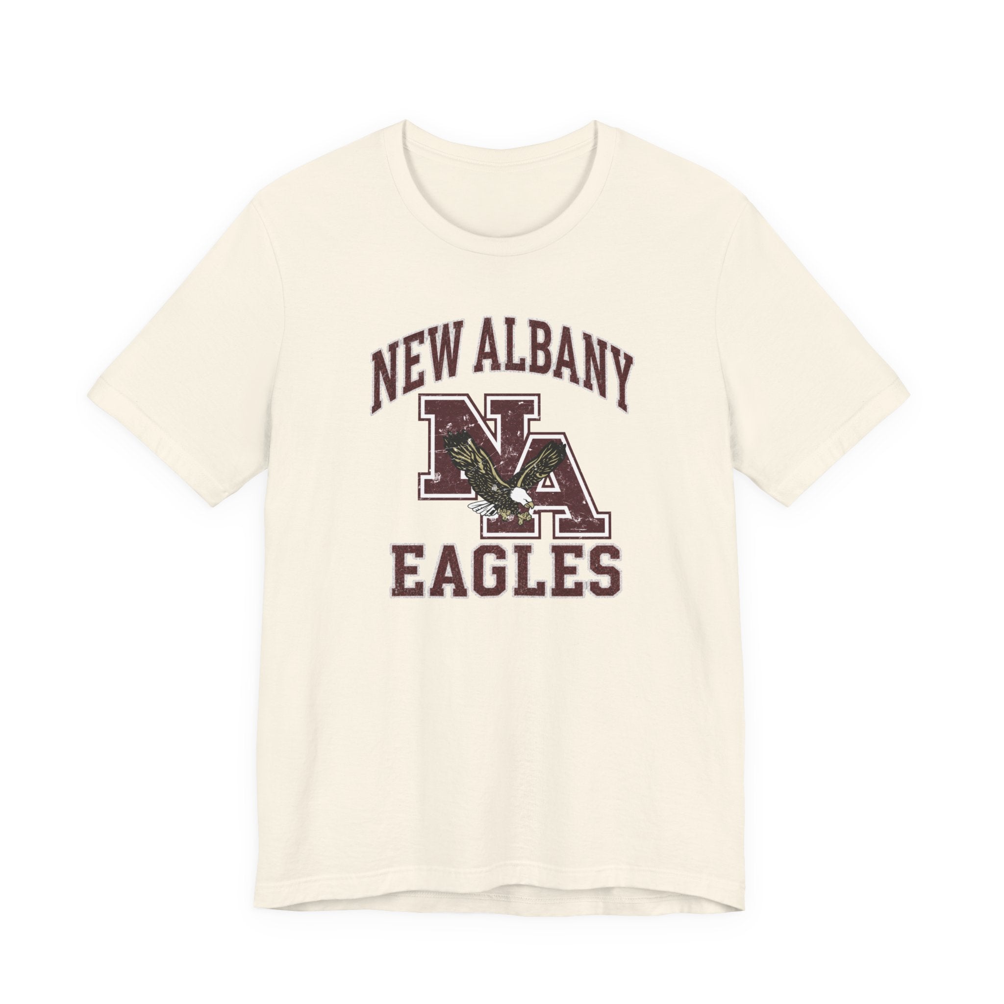 Adult Unisex New Albany Vintage Vibes Football Logo Graphic Short Sleeve Soft Tee