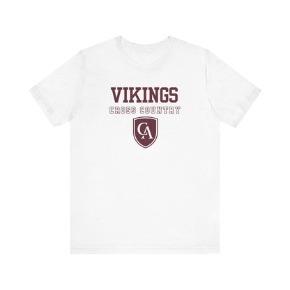 Adult Unisex Columbus Academy Vikings Cross Country Graphic Short Sleeve Bella + Canvas Soft Tee