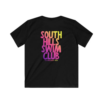 Youth South Hills Swim Club SHSC Ombre Graphic Short Sleeve Gildan Softstyle Tee