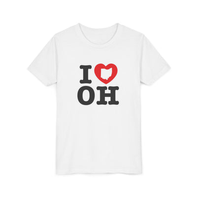 Youth I Heart OH Graphic Short Sleeve Soft Tee