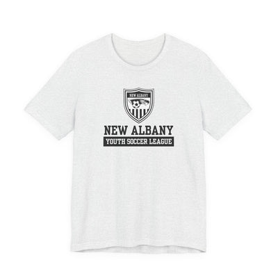 Adult Unisex New Albany Youth Soccer League Game Day Graphic Short Sleeve Bella + Canvas Soft Tee