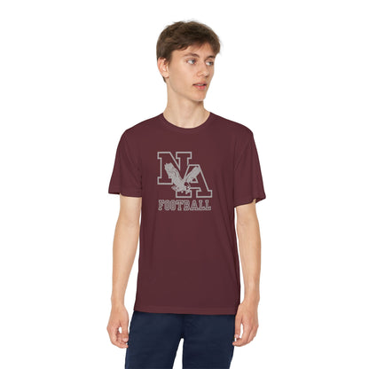 Youth New Albany Tonal Football Logo Graphic Short Sleeve Performance Tee