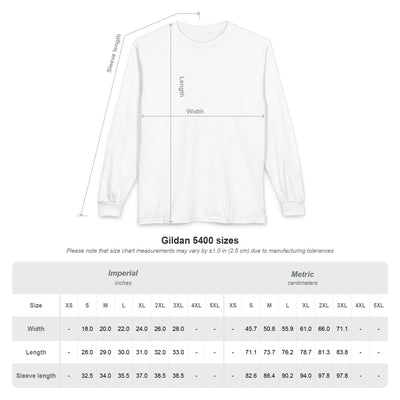 Adult Unisex The Ohio 7 Black Logo Long Sleeve Gildan Tee