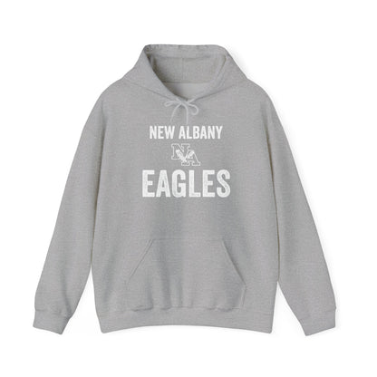 Adult Unisex New Albany Vintage Distressed New Albany Eagles Graphic Hoodie