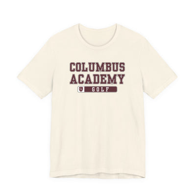 Adult Unisex Columbus Academy Golf Graphic Short Sleeve Bella + Canvas Soft Tee