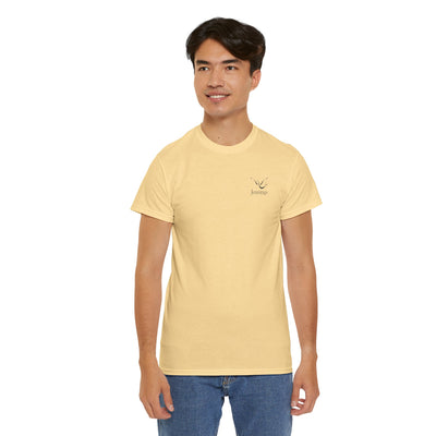 Adult Unisex Heavy Cotton Short Sleeve Tee - Black Jennings Logo