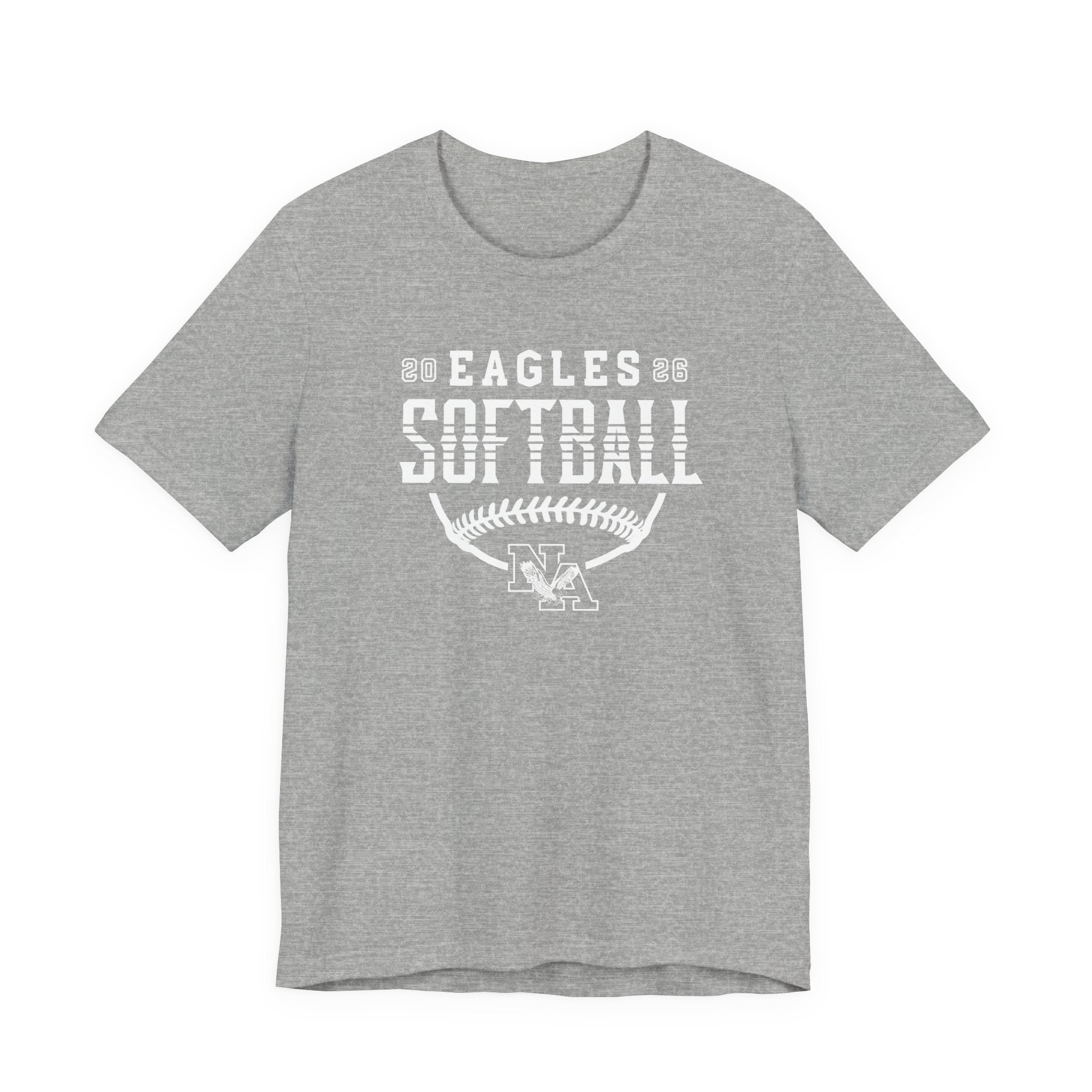 Adult Unisex New Albany Eagles Softball Strong Striped Graphic Short Sleeve Soft Tee