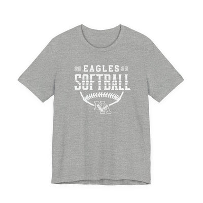 Adult Unisex New Albany Eagles Softball Strong Striped Graphic Short Sleeve Soft Tee