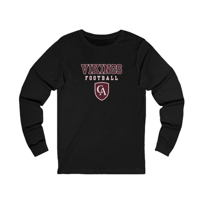 Adult Unisex Columbus Academy Vikings Football Graphic Bella + Canvas Long Sleeve Soft Tee