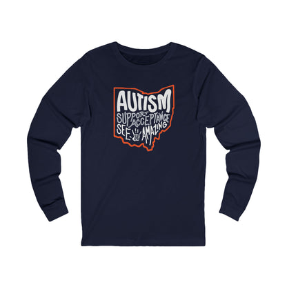 Adult Unisex Autism See The Amazing Graphic Long Sleeve Soft Tee