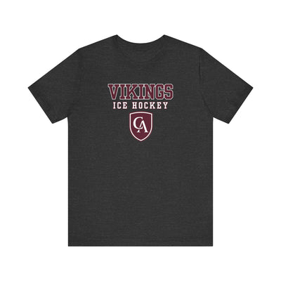 Adult Unisex Columbus Academy Vikings Ice Hockey Graphic Short Sleeve Bella + Canvas Soft Tee