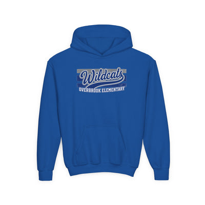 Youth Overbrook Elementary Wildcats Vintage Distressed Spirit Graphic Hoodie