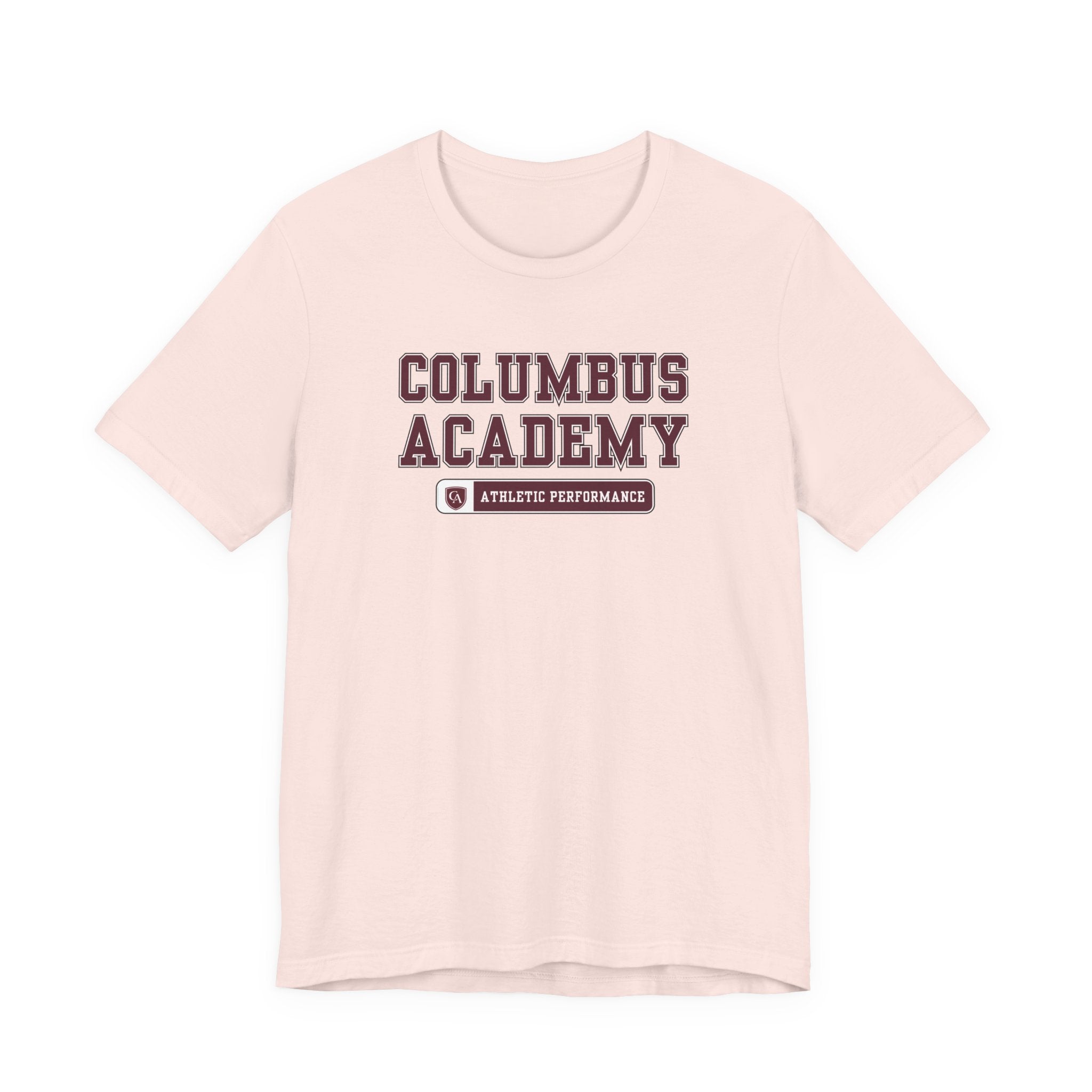 Adult Unisex Columbus Academy Athletic Performance Graphic Short Sleeve Bella + Canvas Soft Tee