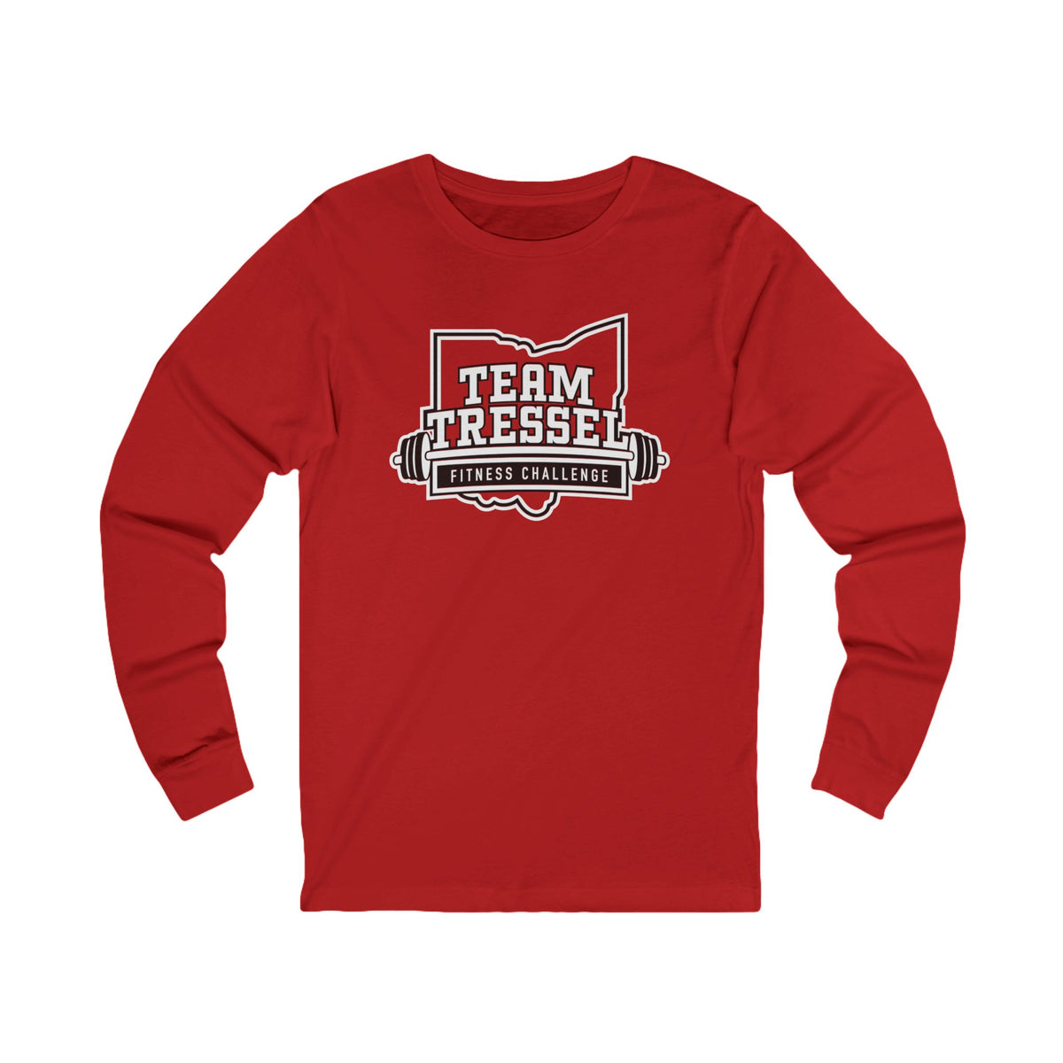 Adult Unisex Team Tressel Fitness Challenge Graphic Long Sleeve Bella + Canvas Soft Tee