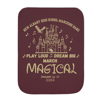 NAHS Marching Band March Magical Graphic So-Soft Sherpa Blanket