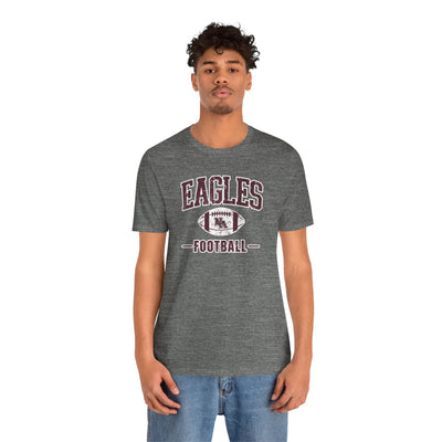 Adult Unisex Eagles Football Vintage Distressed Graphic Short Sleeve Soft Tee