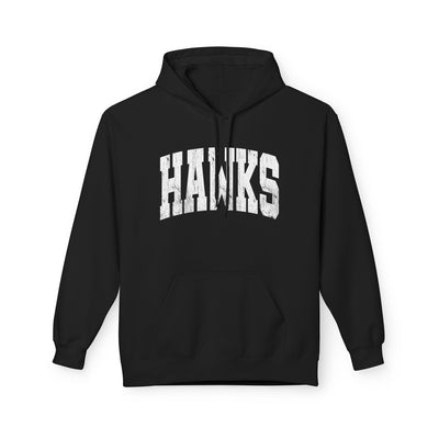 Adult Unisex Westerville Central Distressed Oversized Hawks Graphic Soft Style Hoodie