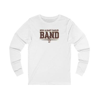 Adult UnisexNew Albany Eagles Band Musical Note Graphic Long Sleeve Soft Tee