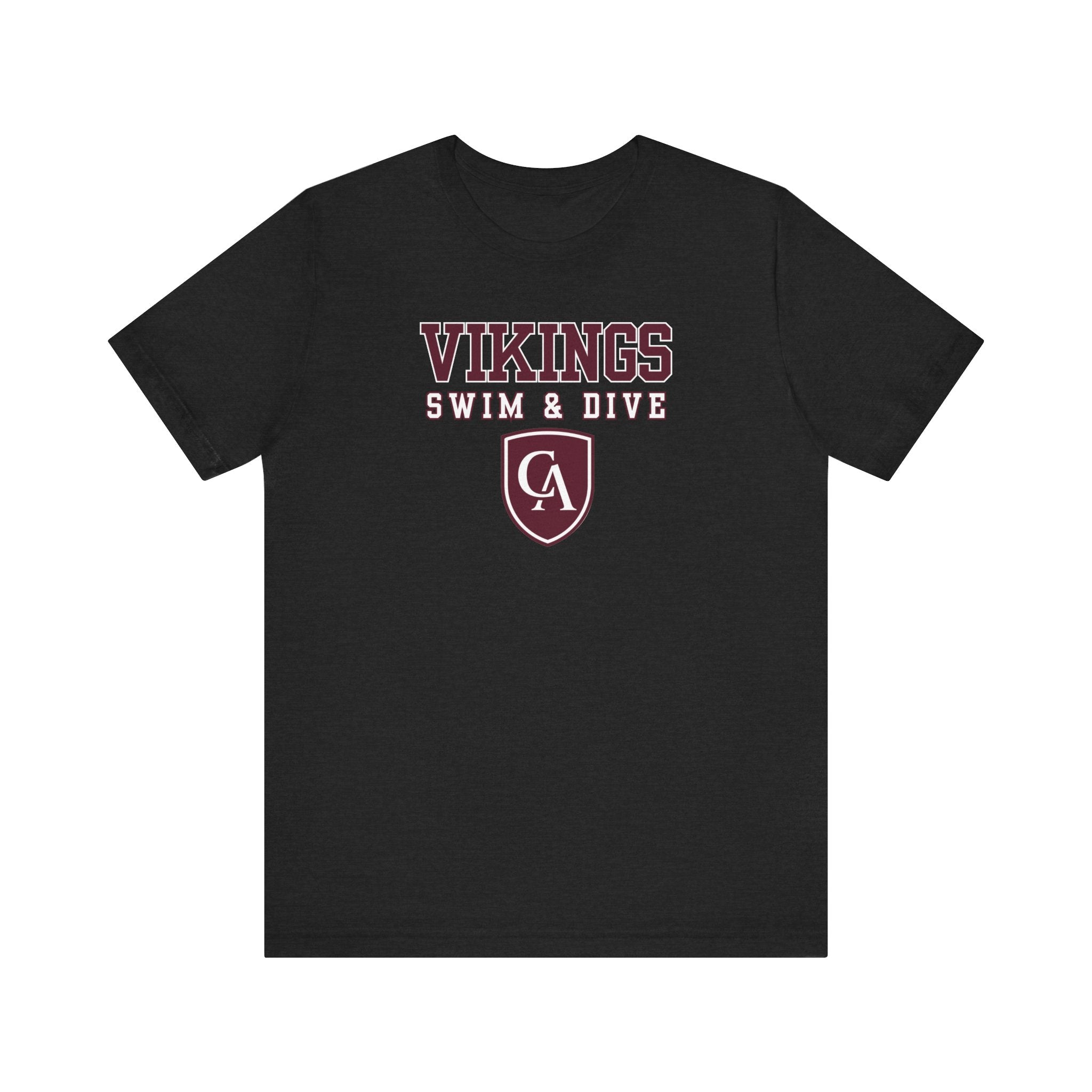 Adult Unisex Columbus Academy Vikings Swim & Dive Graphic Short Sleeve Bella + Canvas Soft Tee