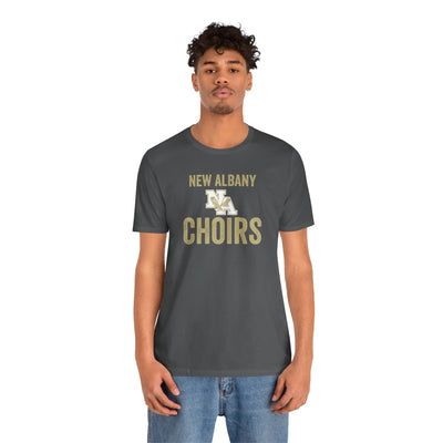 Adult Unisex Vintage Distressed New Albany Choirs Graphic Short Sleeve Soft Tee