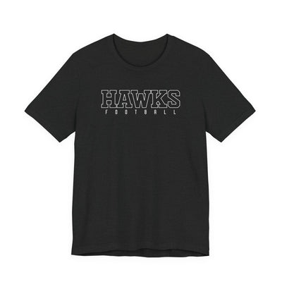 Adult Unisex Westerville Central Block Hawks Football Graphic Short Sleeve Soft Tee